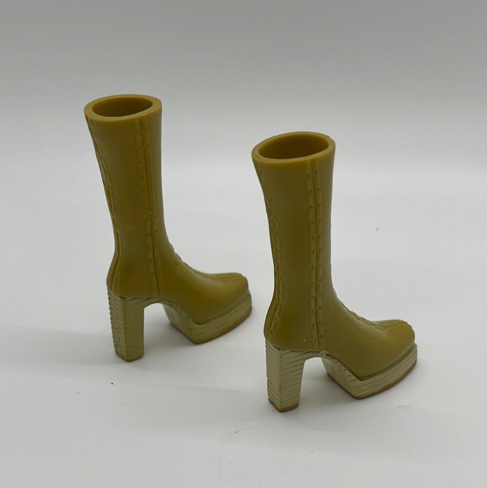 Bratz Footwear High Top Tan Olive Boots With Wedge Heel